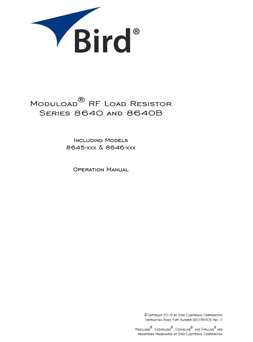 BIRD Moduload 8640 Series Manual de usuario BIRD Moduload 8640 Series Manual de usuario