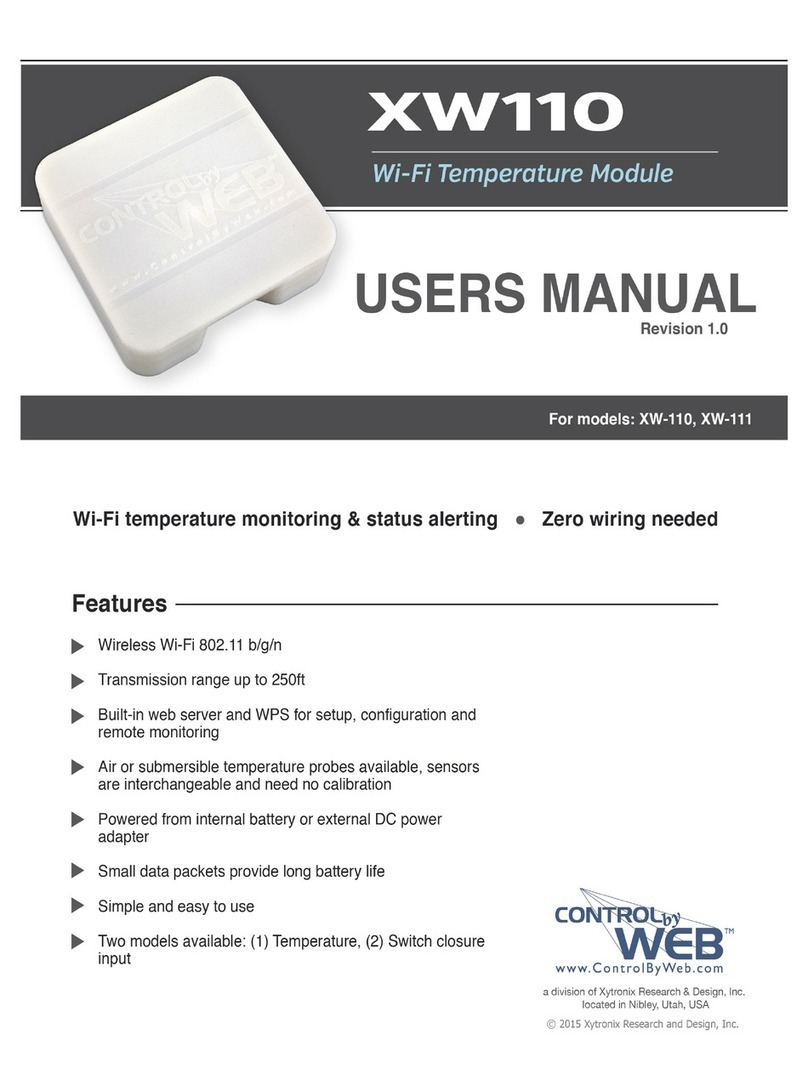 ControlByWeb XW-110 Manual de usuario ControlByWeb XW-110 Manual de usuario