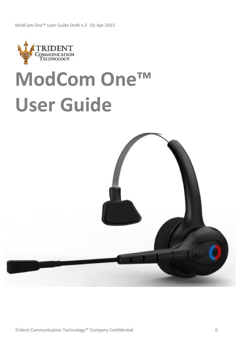 Trident ModCom One MC1-BT Manual de usuario Trident ModCom One MC1-BT Manual de usuario