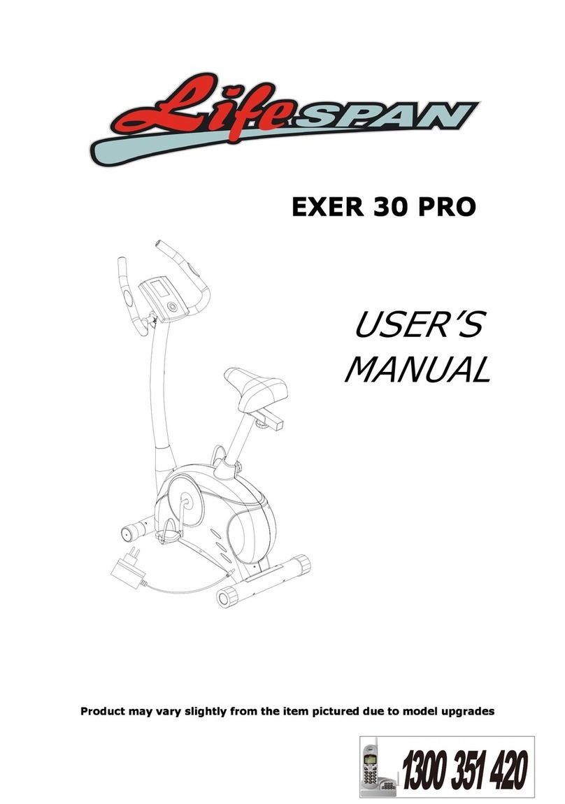 Life Span EXER 30 PRO Manual de usuario Life Span EXER 30 PRO Manual de usuario