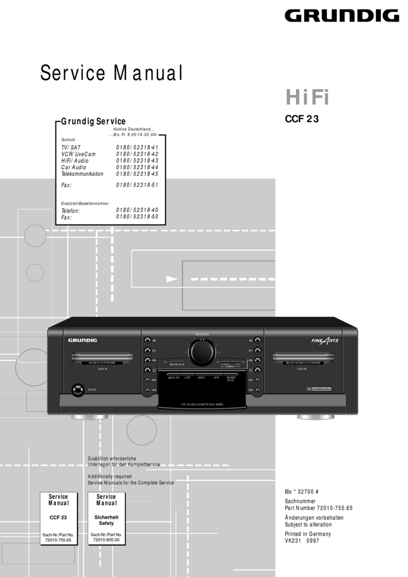 Grundig CCF 23 Manual de usuario Grundig CCF 23 Manual de usuario