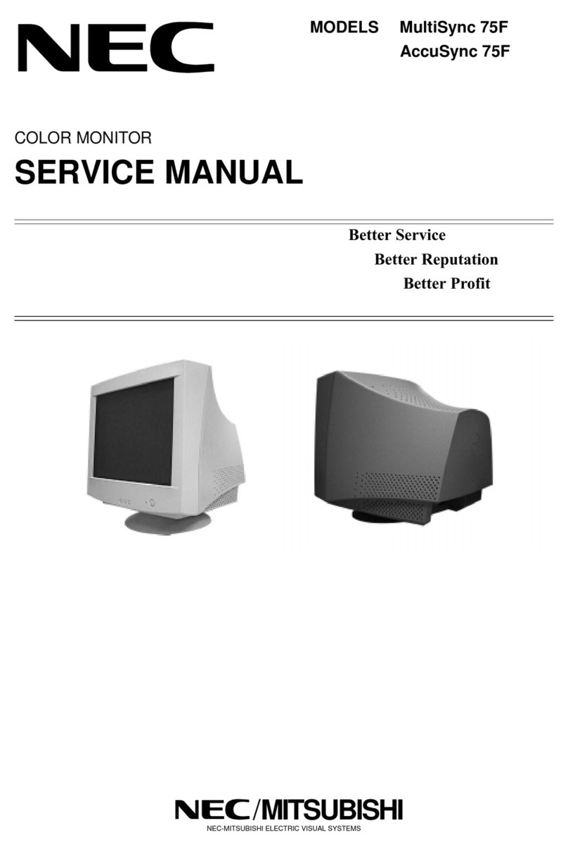 NEC MultiSync 75F Manual de usuario