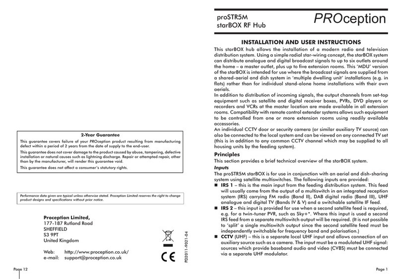 PROception proSTR5M Guía PROception proSTR5M Guía