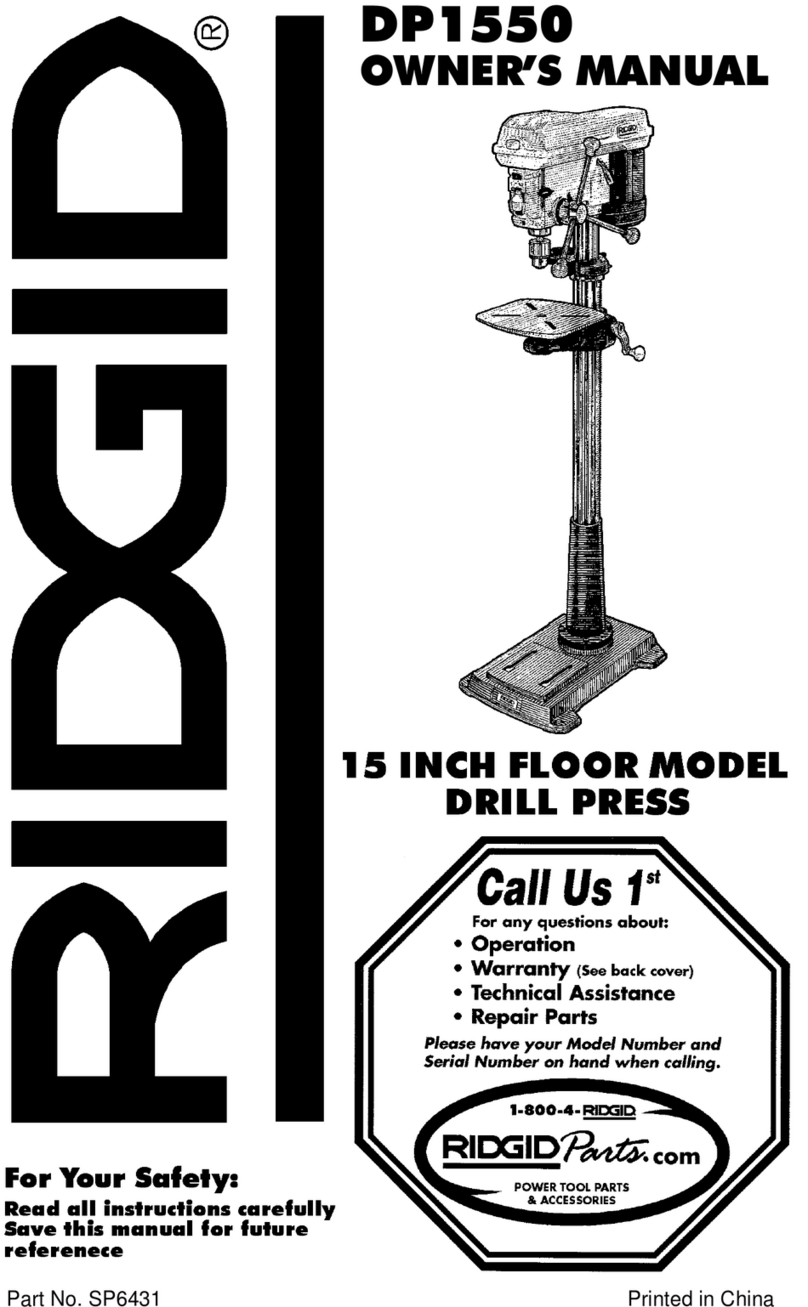 RIDGID DP1550 Manual de usuario