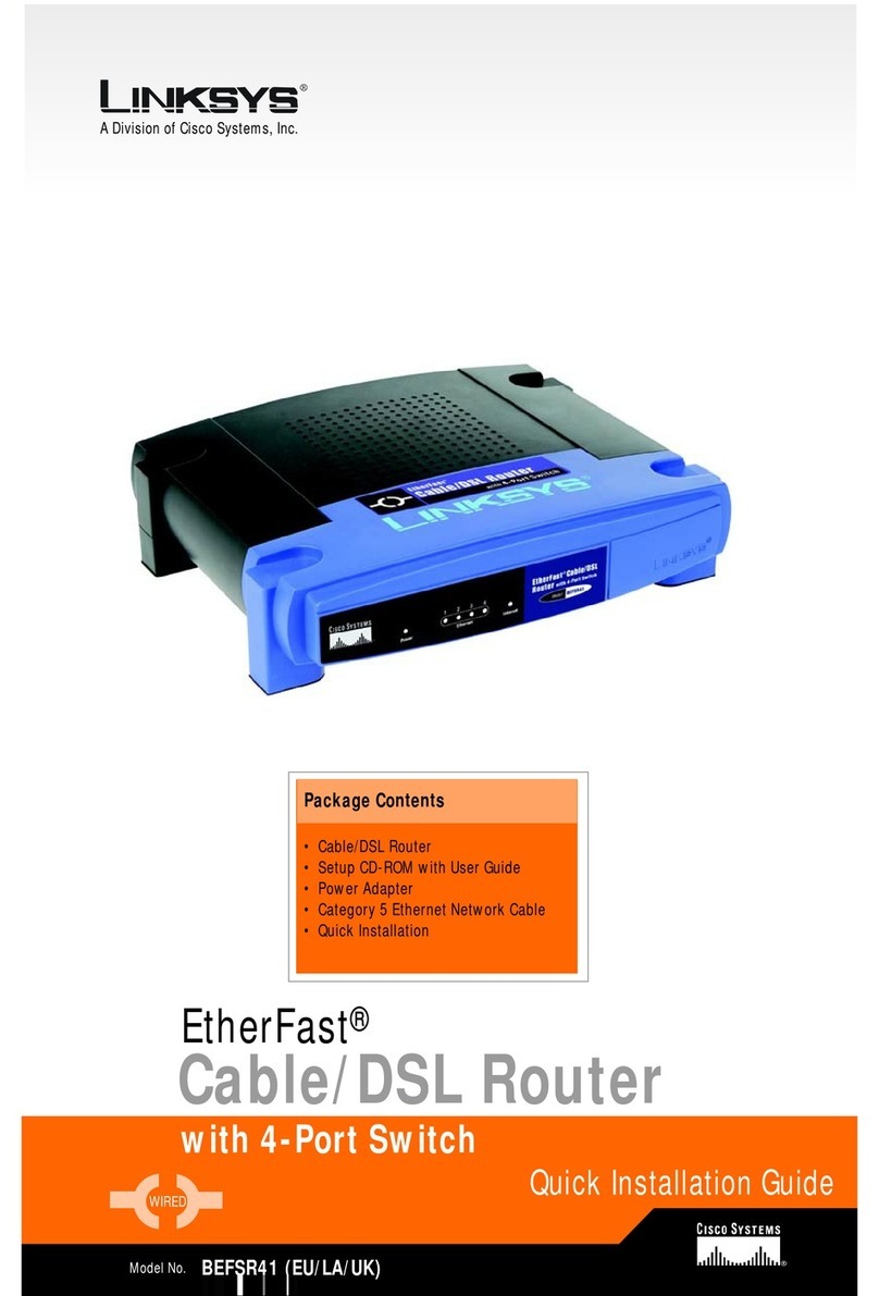 Linksys BEFSR41 - EtherFast Cable/DSL Router Manual de usuario Linksys BEFSR41 - EtherFast Cable/DSL Router Manual de usuario