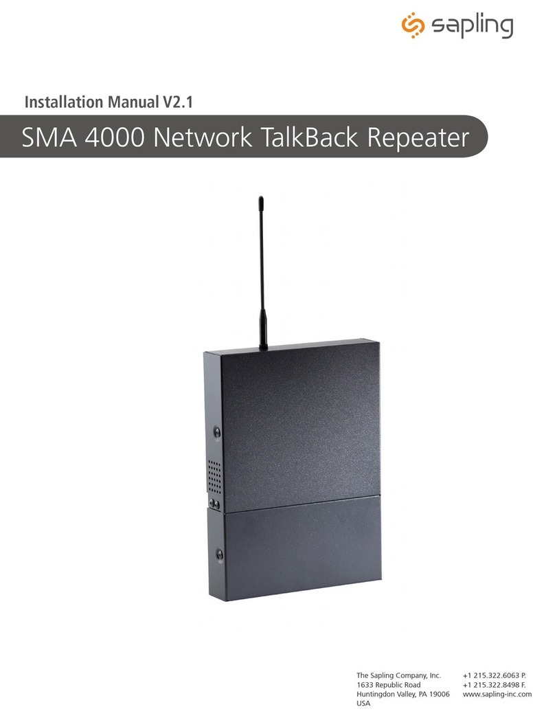 Sapling SMA 4000 Series Manual de usuario Sapling SMA 4000 Series Manual de usuario