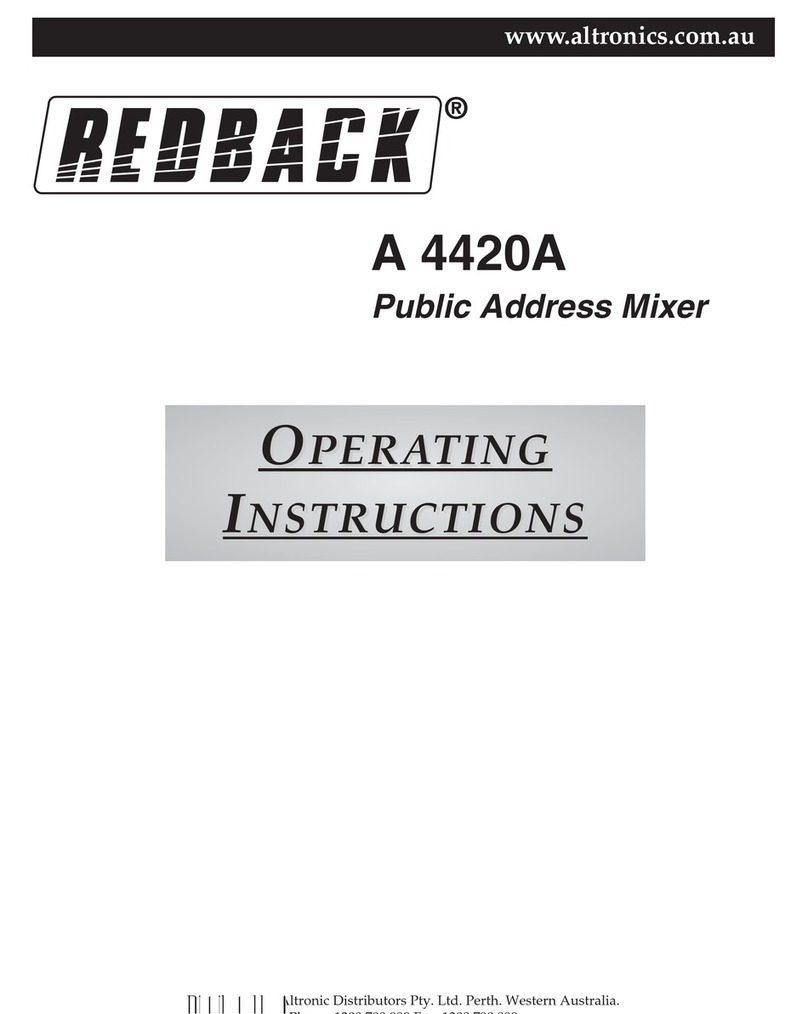 Altronics REDBACK A 4420A Manual de usuario Altronics REDBACK A 4420A Manual de usuario