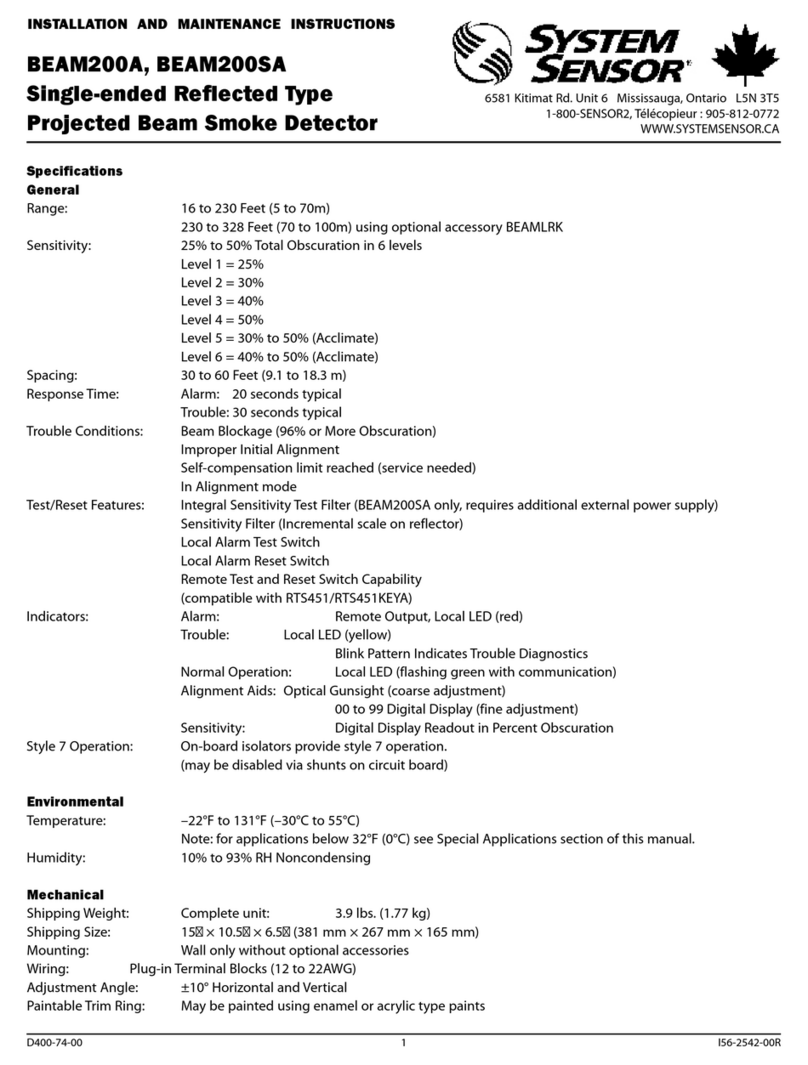 System Sensor BEAM200A Manual de usuario