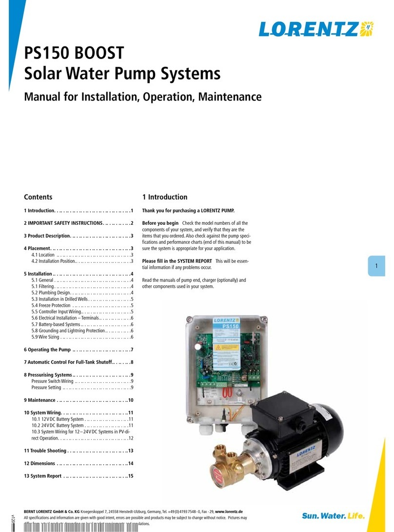 Lorentz PS150 Series Manual del propietario
