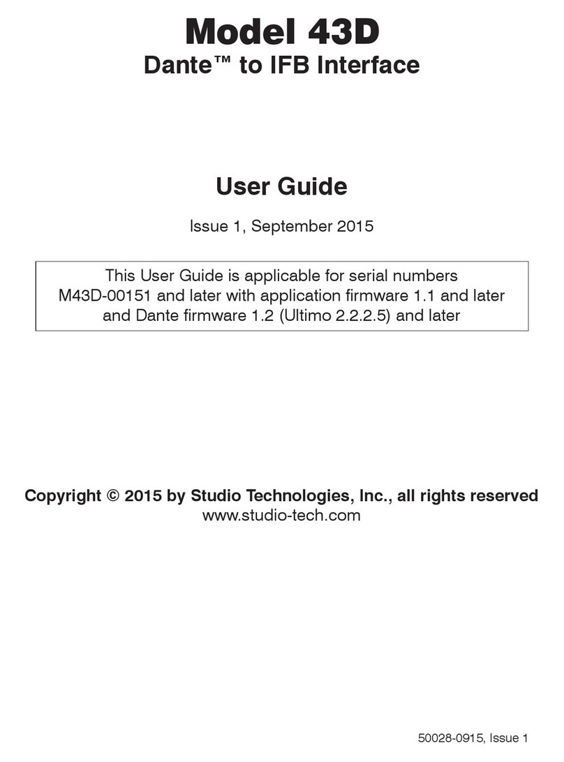 Studio Technologies Model 43D Manual de usuario
