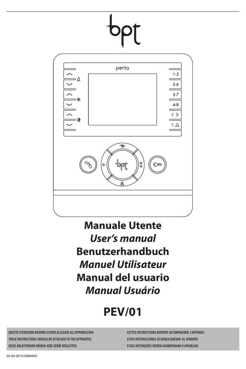 Bpt PEV/01 Manual de usuario
