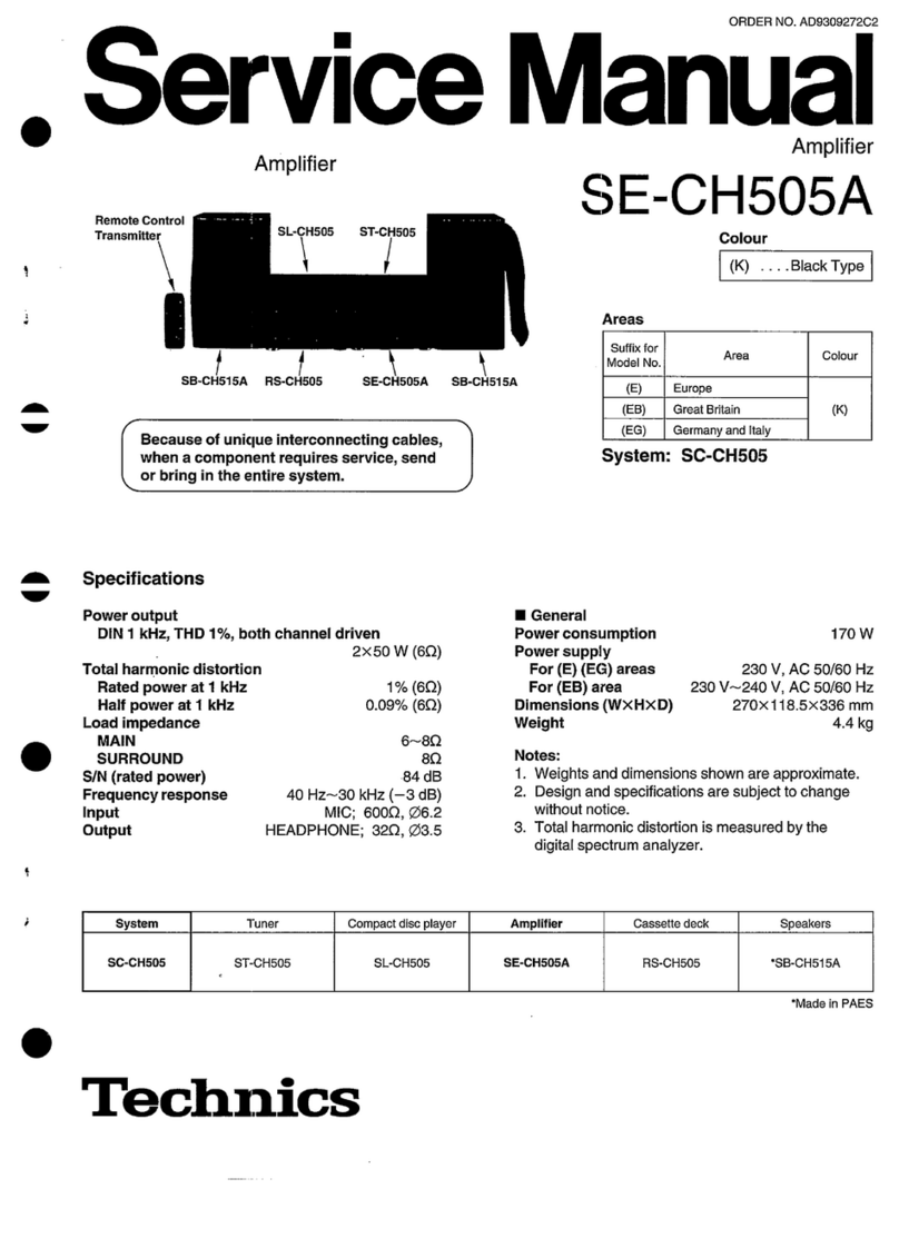 Technics SE-CH505A Manual de usuario