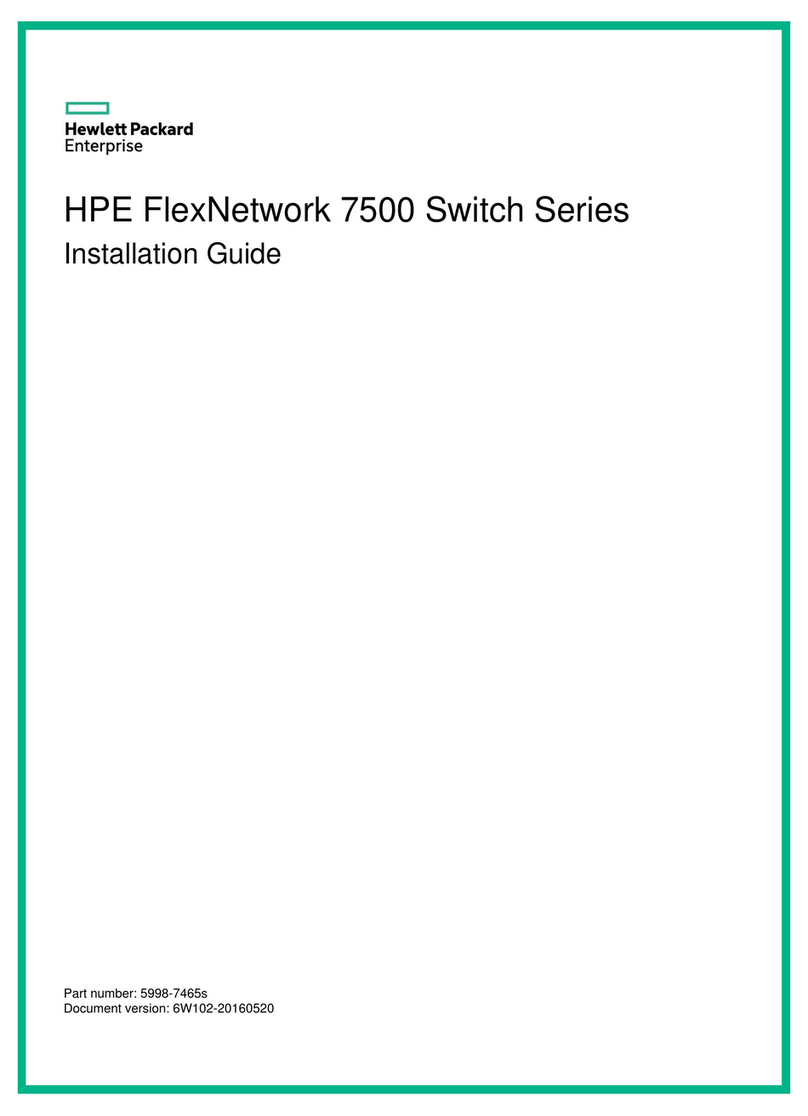 HPE FlexNetwork 7500 Switch Manual de usuario HPE FlexNetwork 7500 Switch Manual de usuario