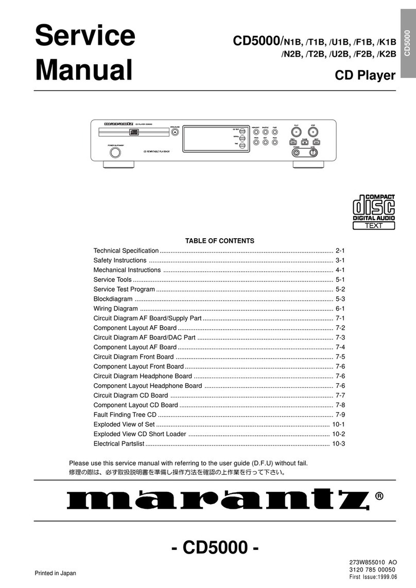 Marantz CD-5000 Manual de usuario