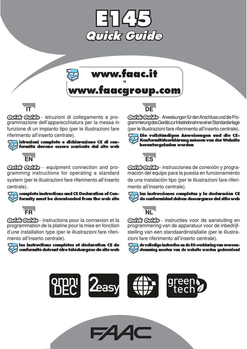 FAAC E145 Manual de usuario