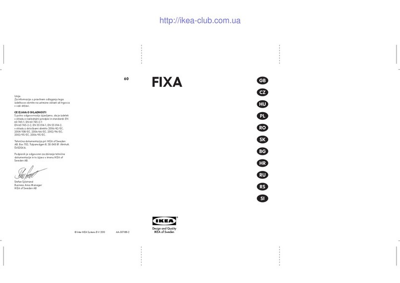 IKEA FIXA Manual de usuario