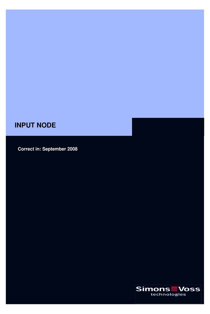 Simons Voss INPUT NODE Manual de usuario