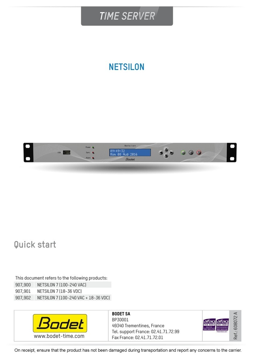 Bodet 907 NETSILON 7 Manual de usuario