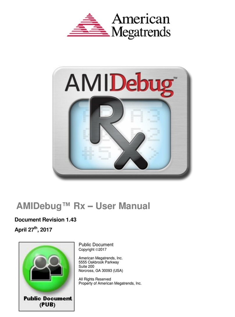 American Megatrends AMIDebug Rx Manual de usuario American Megatrends AMIDebug Rx Manual de usuario