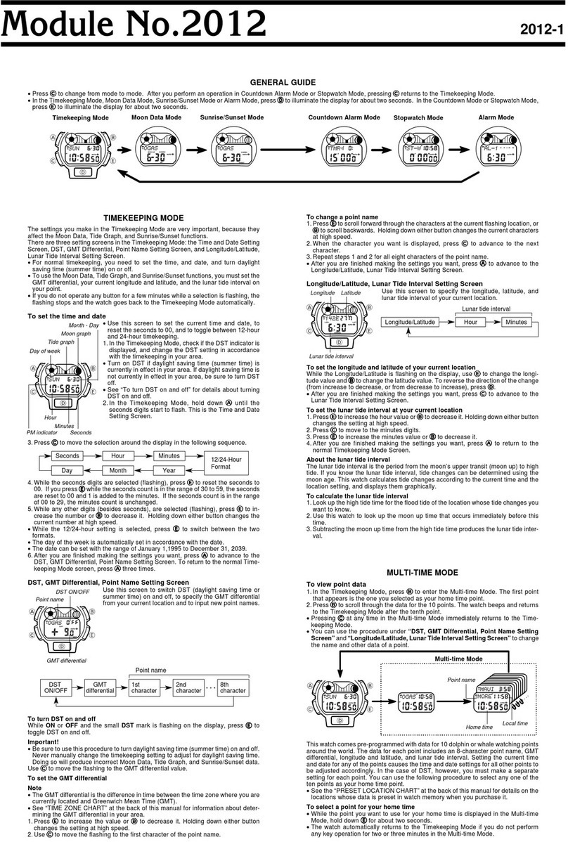 Casio 2012 Guía de configuración