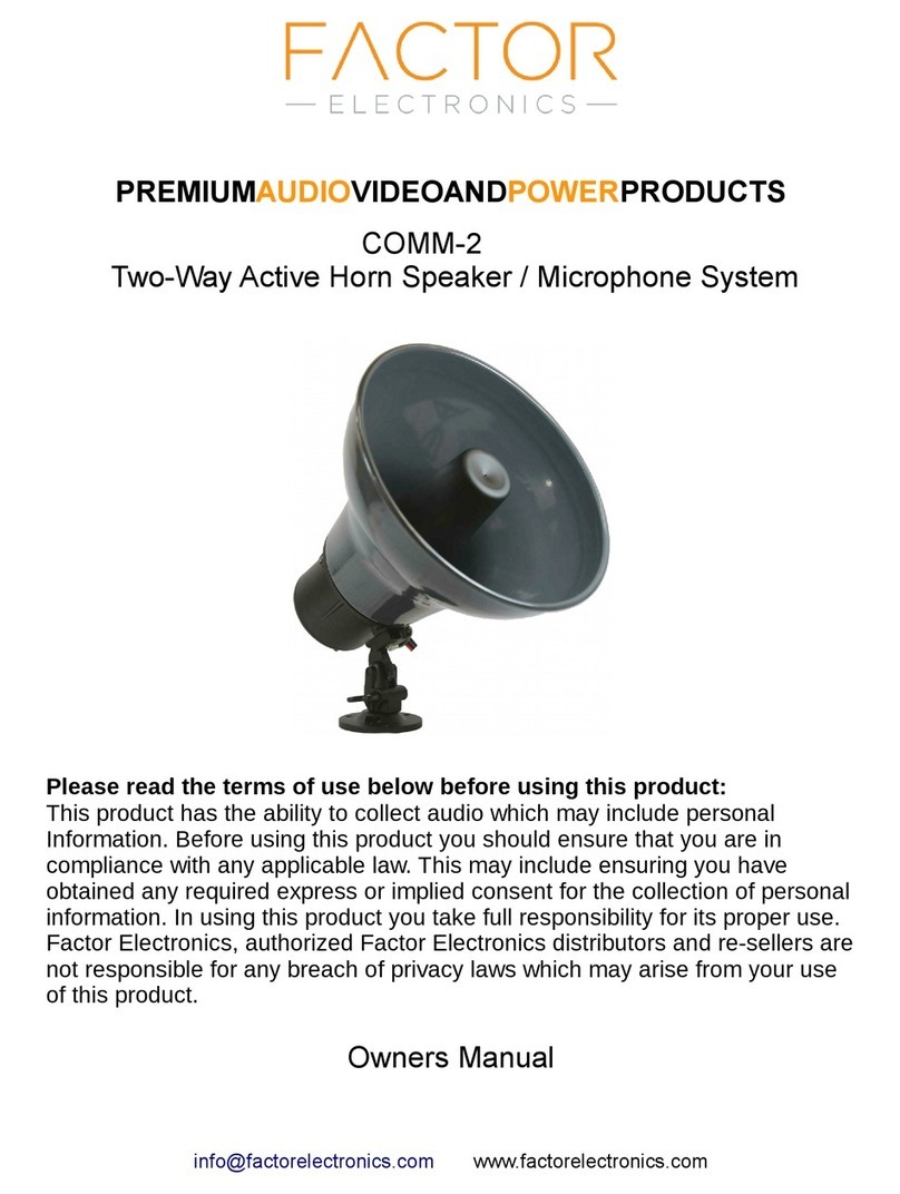 Factor Electronics COMM-2 Manual de usuario
