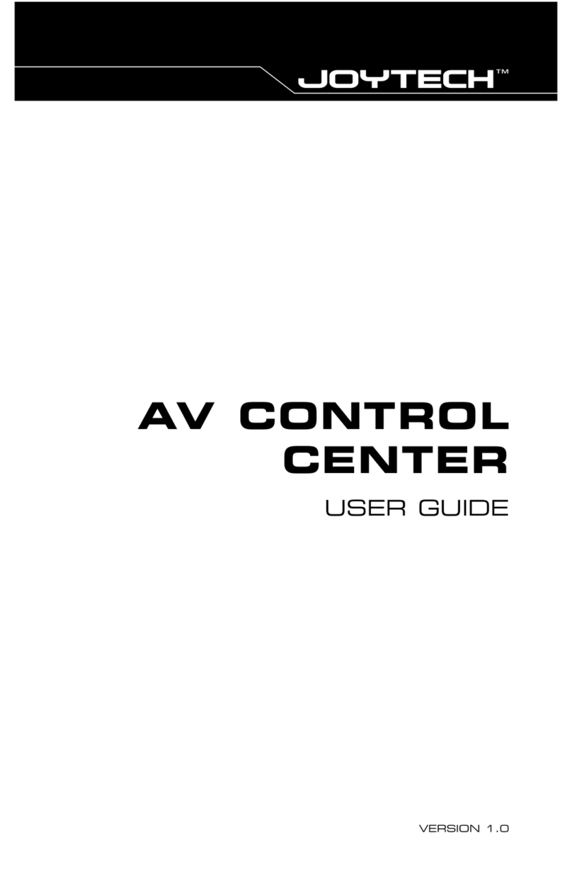 JOYTECH AV CONTROL CENTER Manual de usuario
