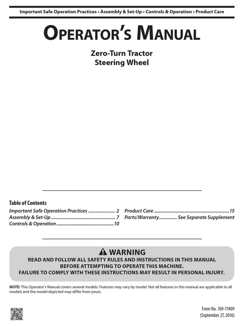 Troy Built Zero-Turn Tractor Manual de usuario
