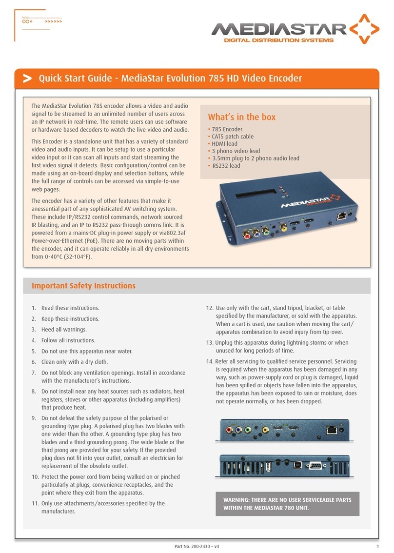 Mediastar Evolution 785 Manual de usuario
