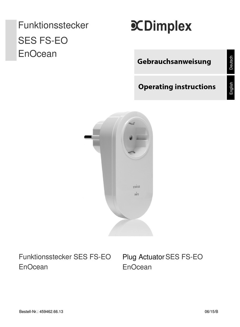 Dimplex SES FS-EO EnOcean Manual de usuario Dimplex SES FS-EO EnOcean Manual de usuario