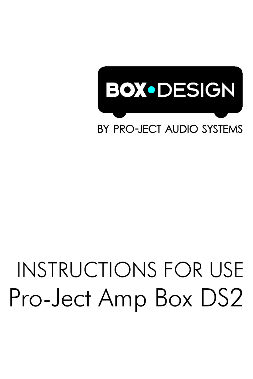 Pro-Ject Audio Systems DS2 Manual de usuario Pro-Ject Audio Systems DS2 Manual de usuario