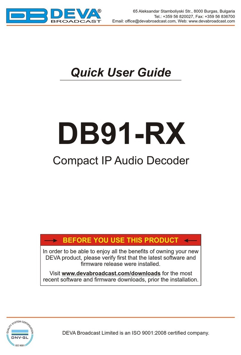 DEVA Broadcast DB91-RX Manual de instrucciones