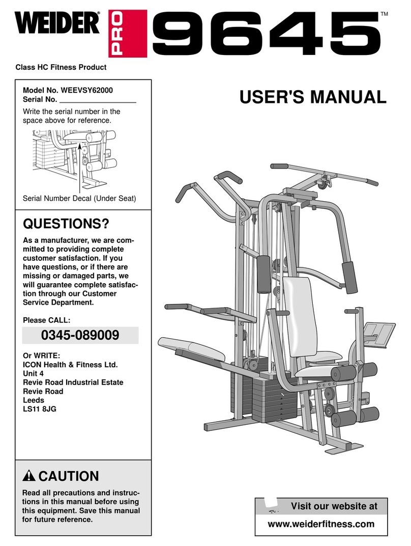 Weider WEEVSY62000 Manual de usuario