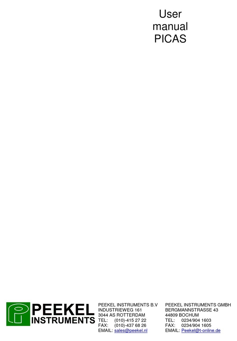 Peekel Instruments PICAS Manual de usuario
