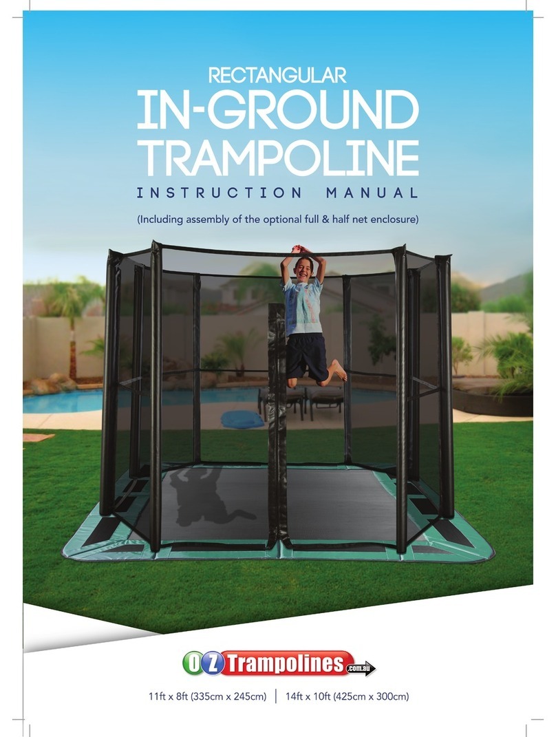 OZ Trempoline Rectangular In-Ground Trampoline Manual de usuario