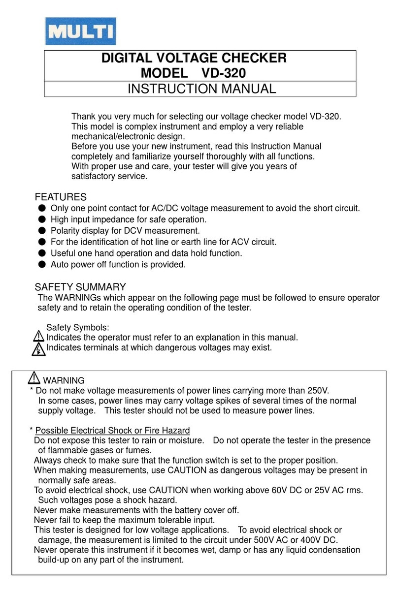 MULTI MEASURING INSTRUMENTS VD-320 Manual de usuario