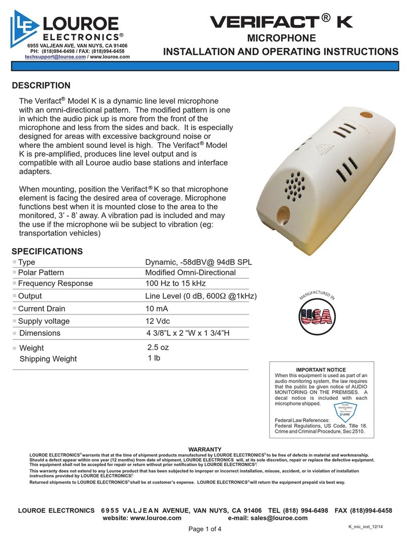 Louroe Electronics Verifact K Manual de usuario