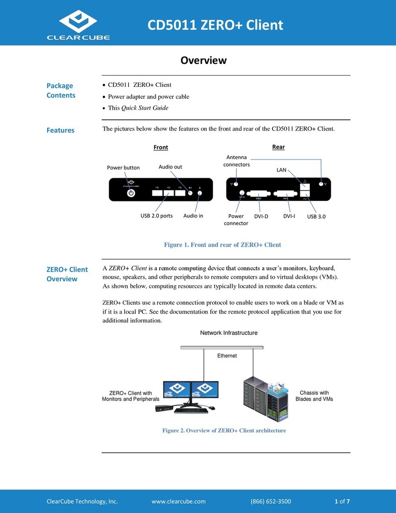 ClearCube CD5011 ZERO+ Client Manual de usuario ClearCube CD5011 ZERO+ Client Manual de usuario