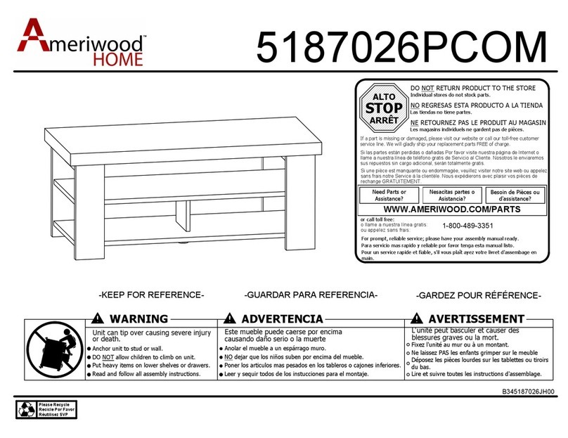 Ameriwood HOME 5187026PCOM Manual de usuario Ameriwood HOME 5187026PCOM Manual de usuario