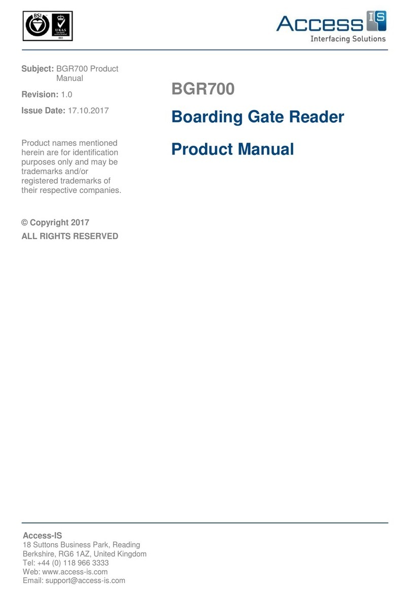 Access Interfacing Solutions BGR700 Manual de usuario Access Interfacing Solutions BGR700 Manual de usuario