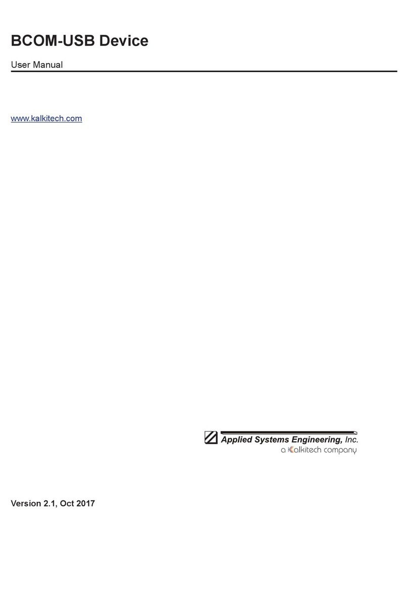 Applied Systems Engineering BCOM-USB Manual de usuario