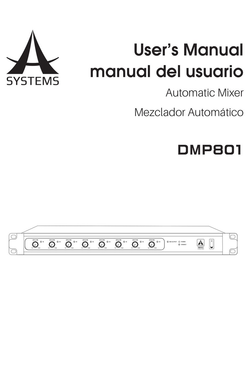 A SYSTEMS DMP801 Manual de usuario