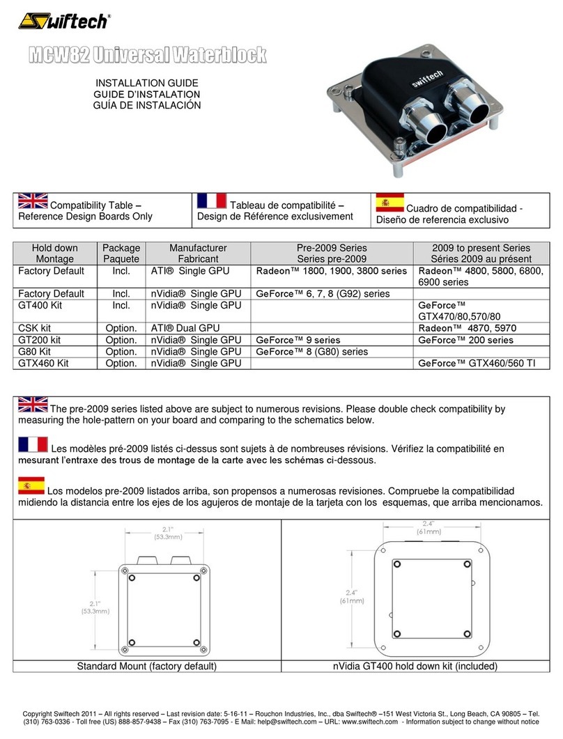 swiftech MCW82 Manual de usuario