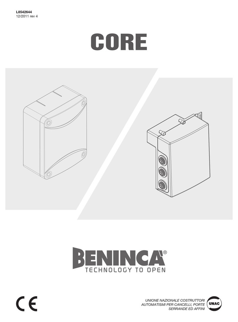 Beninca CORE Manual de usuario