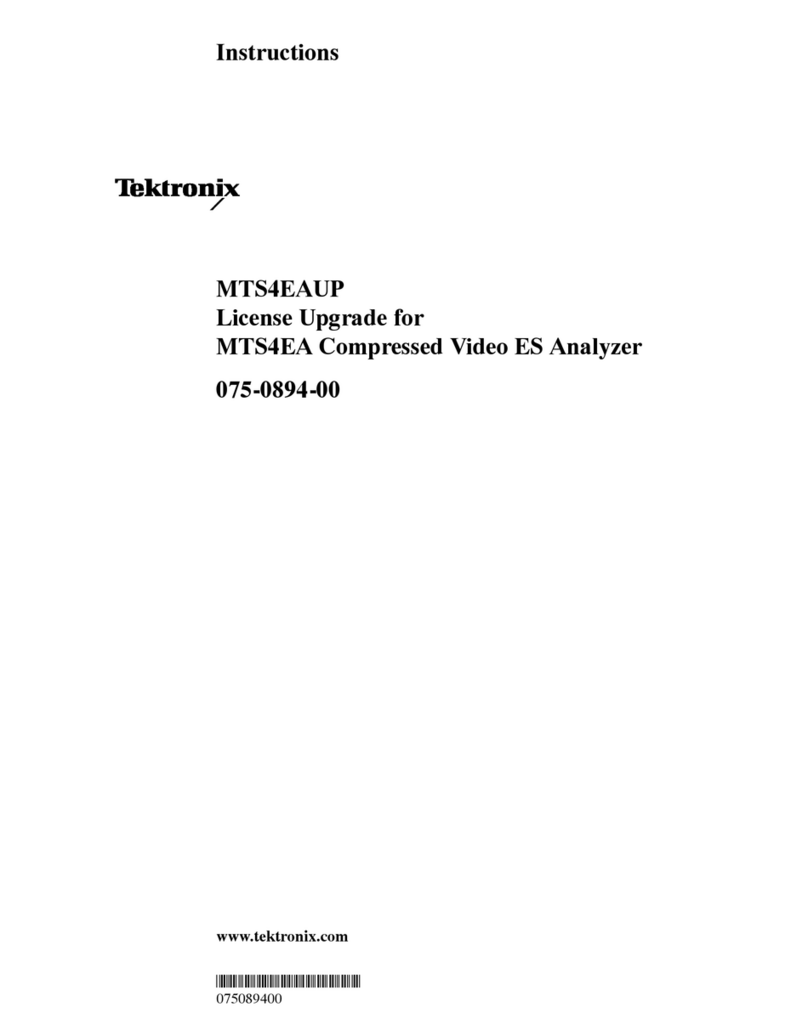 Tektronix MTS4EA Manual de usuario Tektronix MTS4EA Manual de usuario
