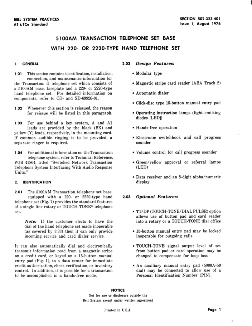 Bell System 5100AM Manual de usuario