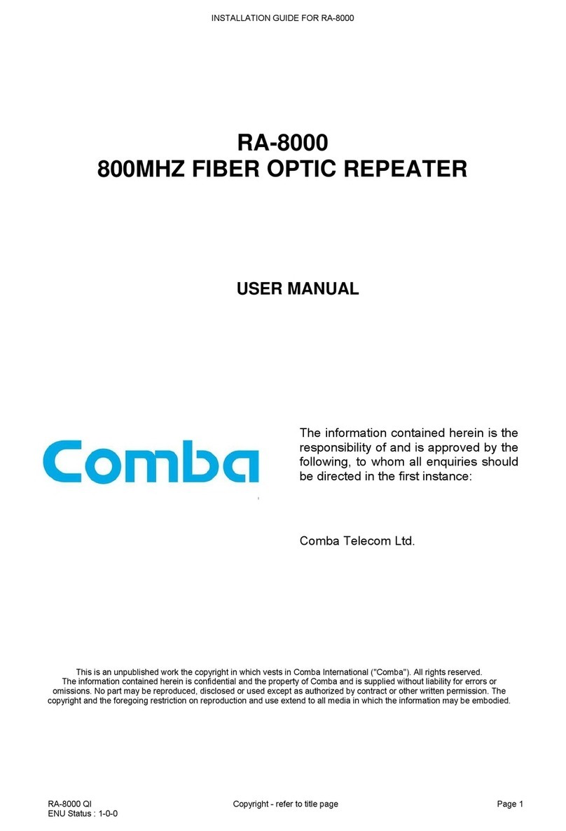 COMBA RA-8000 Manual de usuario