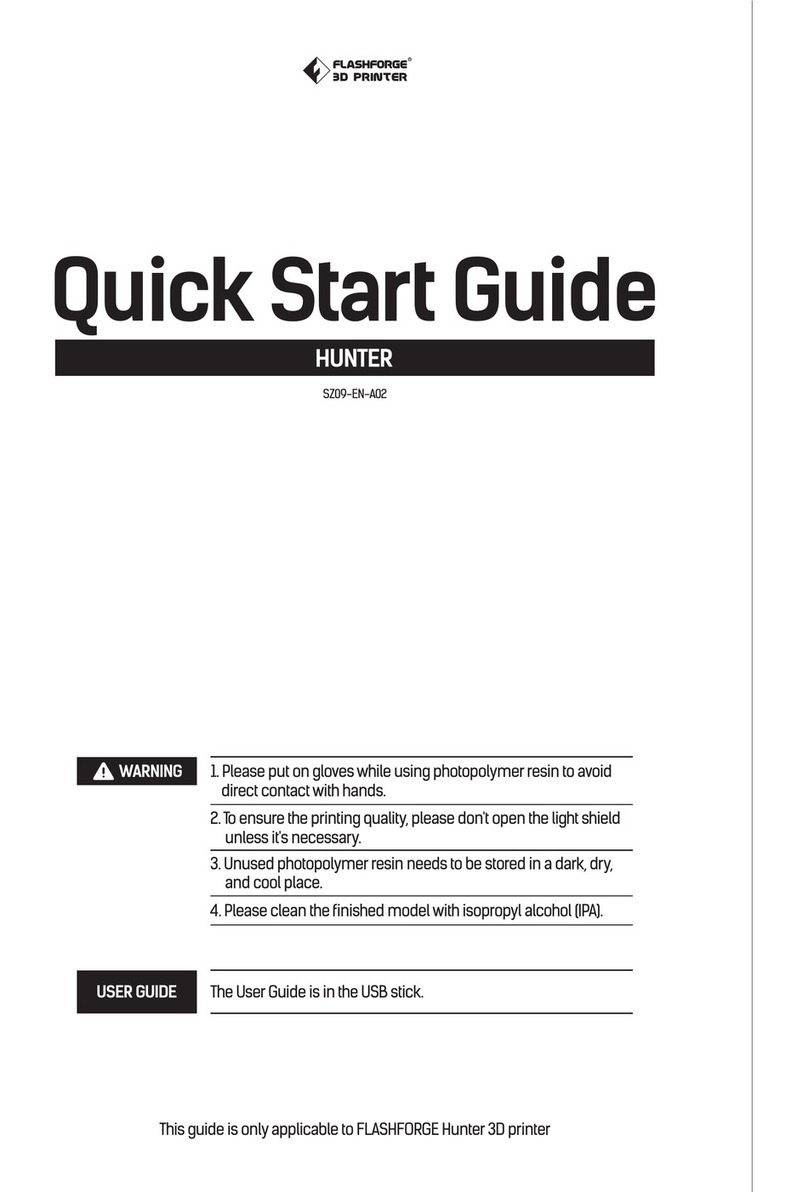 Flashforge Hunter Manual de usuario Flashforge Hunter Manual de usuario