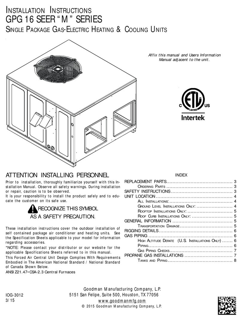 Intertek GPG 16 SEER Manual de usuario Intertek GPG 16 SEER Manual de usuario