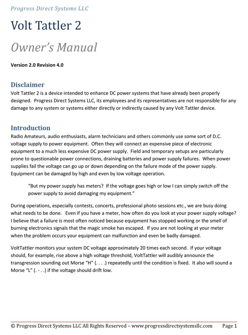 Progress Direct Systems Volt Tattler 2 Manual de usuario