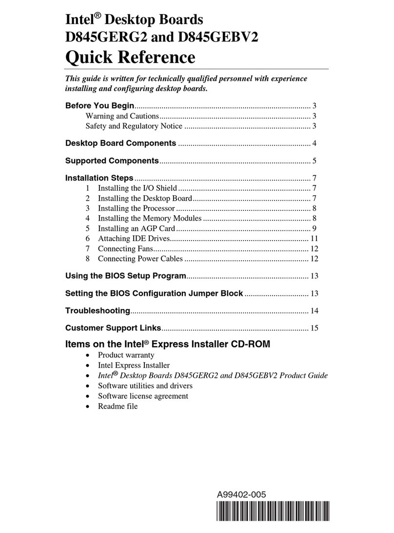 Intel D845GERG2 - OCTOBRE 2002 Manual de usuario
